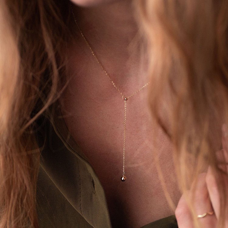 Кольє "Кулька" в жовтому золоті 860354М від ювелірного магазину Онікс - 6