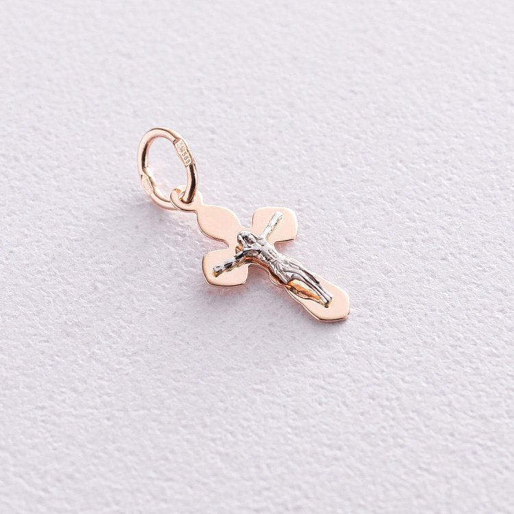 Золотий православний хрестик "Розп'яття. Спаси і Збережи"  230150 від ювелірного магазину Онікс