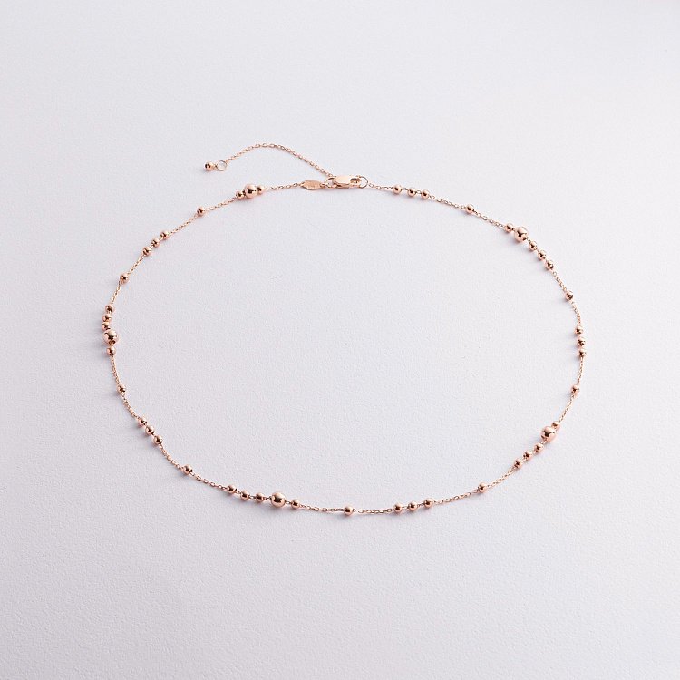 Колье "Шарики" в красном золоте кол02591 от ювелирного магазина Оникс