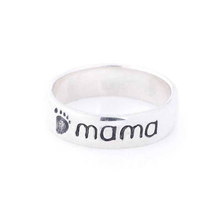 Ексклюзивне срібний перстень "Мама" ручної роботи 111998 від ювелірного магазину Онікс - 3