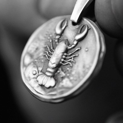 Срібний кулон "Знак зодіаку Рак" 133221рак №7