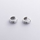 Серьги - кольца "Monica" в серебре 7184 от ювелирного магазина Оникс - 1