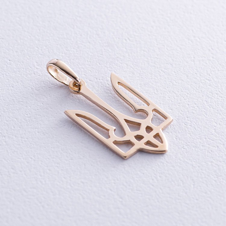 Золота підвіска "Герб України - Тризуб" п03685 від ювелірного магазину Онікс - 2