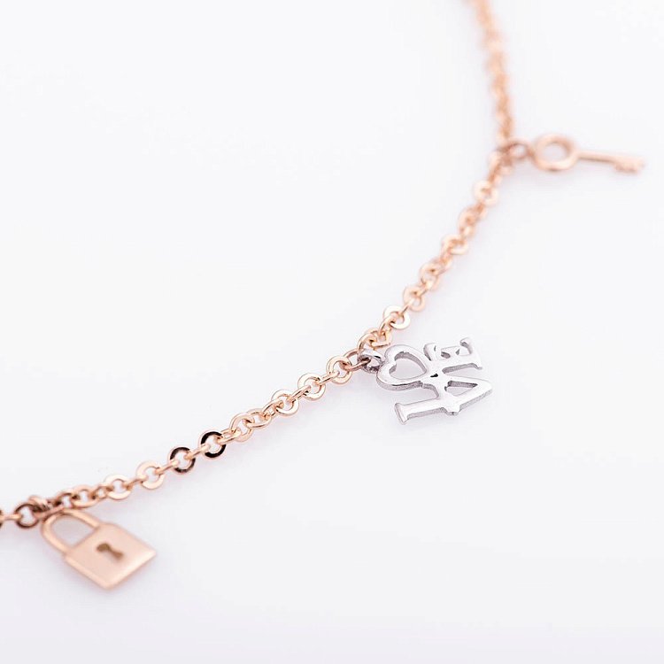 Золотой браслет на ногу с фианитами б02632 от ювелирного магазина Оникс - 1