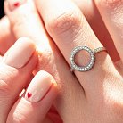 Серебряное кольцо "Круг с сердечками" (фианиты) 3956 от ювелирного магазина Оникс - 1