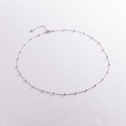 Кольє "Кульки" в білому золоті кол02015