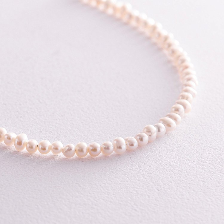 Срібне кольє "Перлинки та кульки" 181233 від ювелірного магазину Онікс - 4