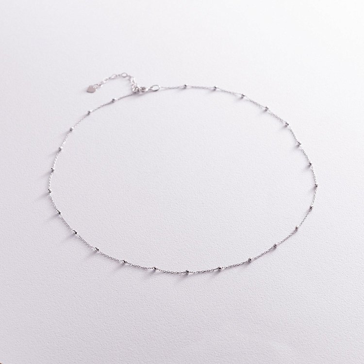 Кольє "Кульки" в білому золоті кол02015 від ювелірного магазину Онікс