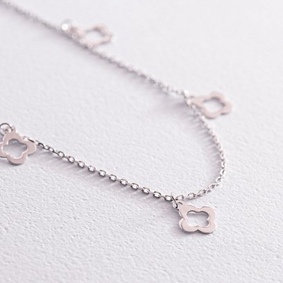 Браслет "Конюшина" у білому золоті б05069 №3