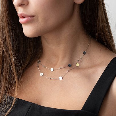 Серебряное колье с монетами 181090 №4