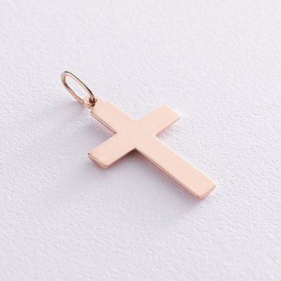 Крестик в красном золоте п03594 №2