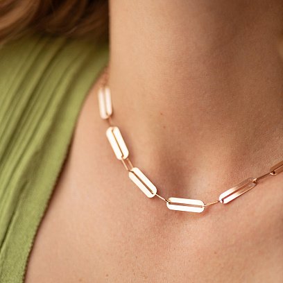 Колье - цепочка в красном золоте кол02390