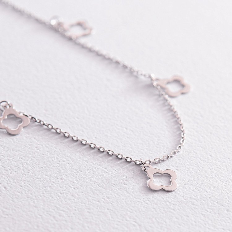 Браслет "Конюшина" у білому золоті б05069 від ювелірного магазину Онікс - 2