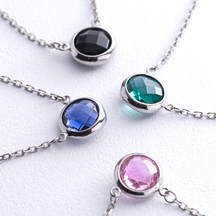 Серебряное колье с ониксом 18966 от ювелирного магазина Оникс - 4