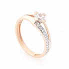 Золотое помолвочное кольцо (фианиты) к03326 от ювелирного магазина Оникс