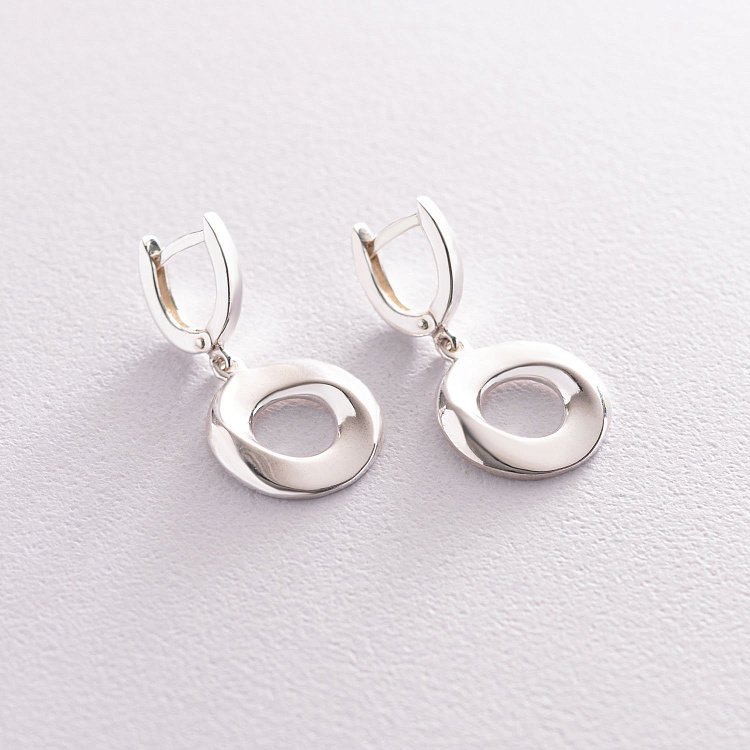 Срібні сережки "Сяйво" 122866 від ювелірного магазину Онікс - 1