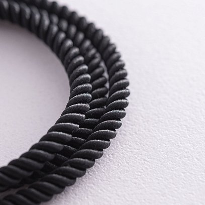 Шовковий шнурок зі срібною застібкою (4 мм) 18452 №2