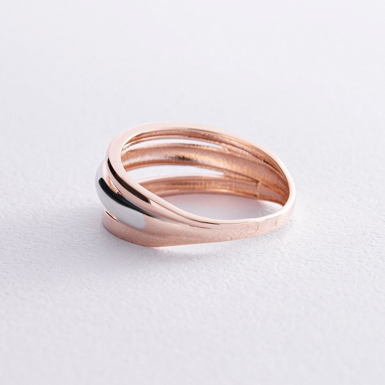 Золота каблучка без каменів к07026 від ювелірного магазину Онікс - 3