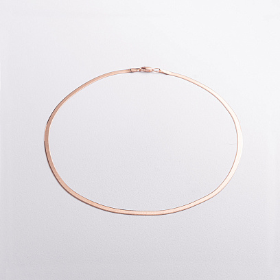 Колье "Наоми" в красном золоте (снейк) ц00514-3,5