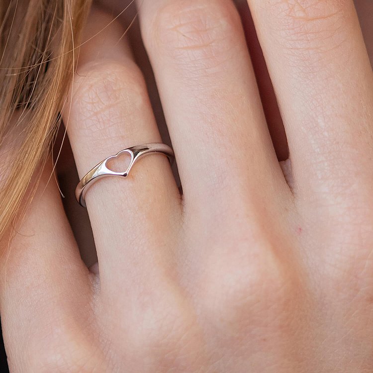 Кольцо "Сердечко" в белом золоте к07227 от ювелирного магазина Оникс - 4