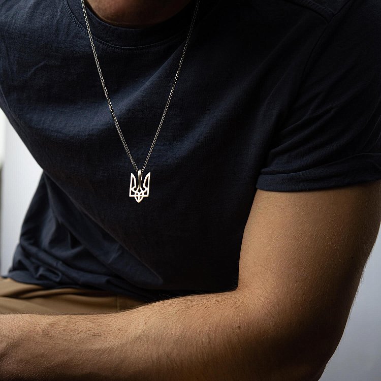 Срібний кулон "Герб України - Тризуб" 133139 від ювелірного магазину Онікс - 3