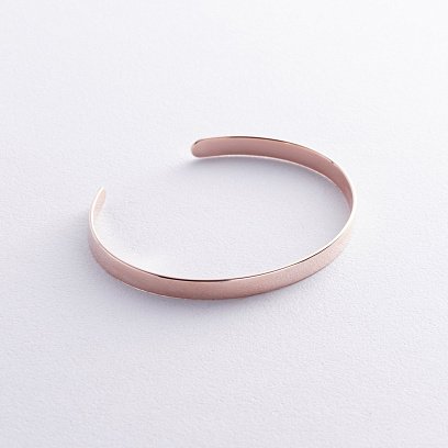 Жесткий браслет в красном золоте (возможна гравировка) б05415