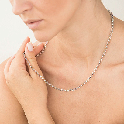 Ланцюжок Ролло в білому золоті ц00362-2,5 №2