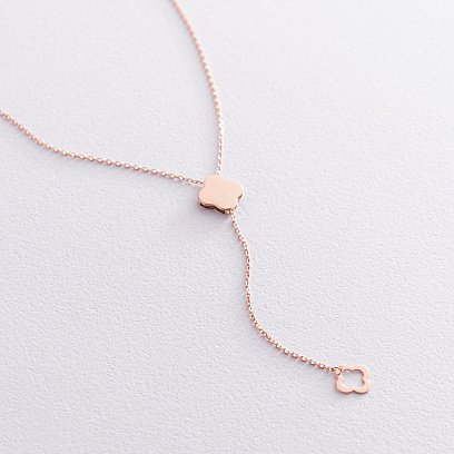 Кольє "Конюшина" в червоному золоті кол01901 №4