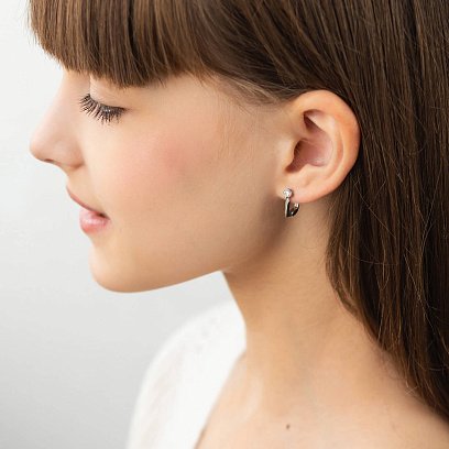 Детские серебряные серьги с фианитами 5950 №5