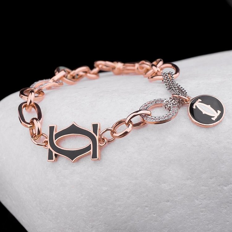 Женский золотой браслет с фианитами б01830 от ювелирного магазина Оникс - 1