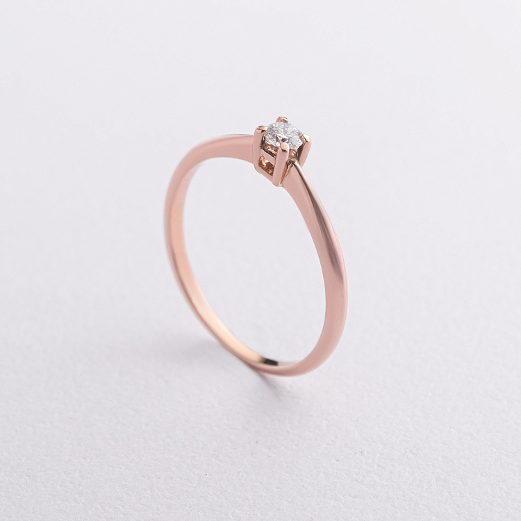 Золотое помолвочное кольцо с бриллиантом кб0511м от ювелирного магазина Оникс