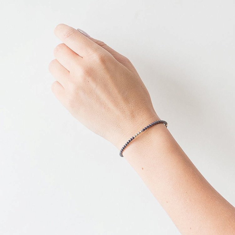 Золотой браслет "Шарики" б02674 от ювелирного магазина Оникс - 1