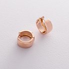 Золотые серьги - кольца без камней с01677 от ювелирного магазина Оникс