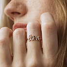 Кольцо "Love" в красном золоте к07092 от ювелирного магазина Оникс - 3
