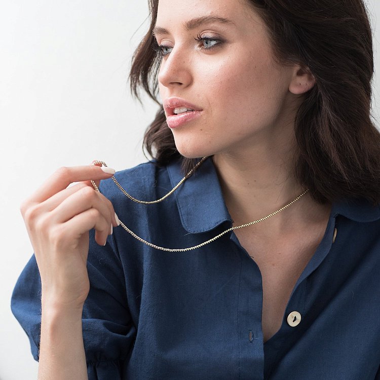 Золотий кульковий ланцюжок ц00303 від ювелірного магазину Онікс - 3