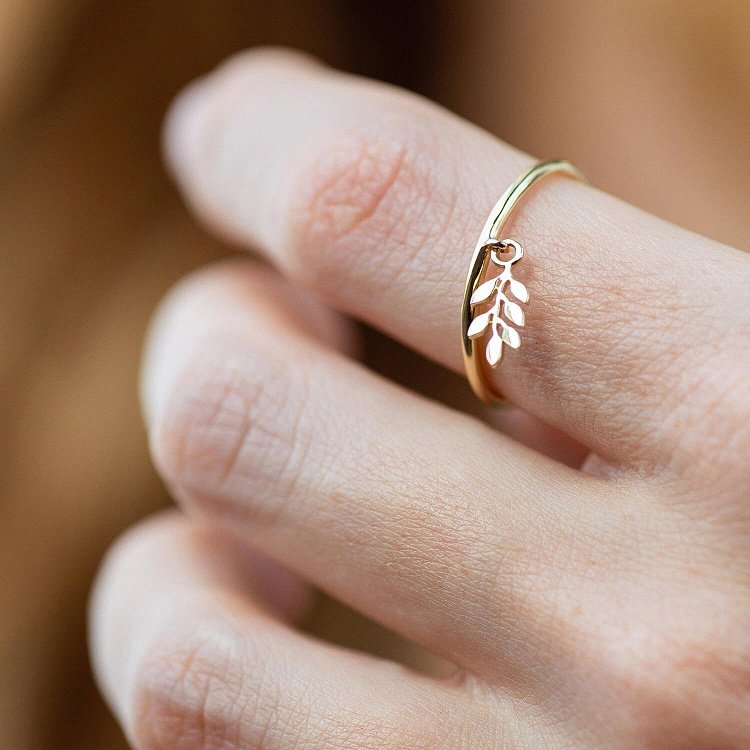 Каблучка "Гілочка" (жовте золото) к07961 від ювелірного магазину Онікс - 4