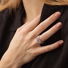 Широкое кольцо "Бьянка" в белом золоте к07999 от ювелирного магазина Оникс - 12