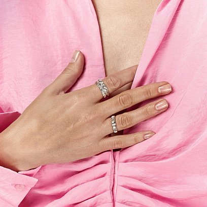 Серебряное кольцо "Колосок" 7180род №6