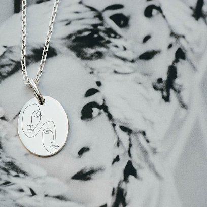 Срібний кулон "Половинки цілого" 133045пол №11