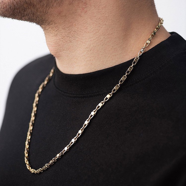 Мужская золотая цепочка ц00543 от ювелирного магазина Оникс - 1