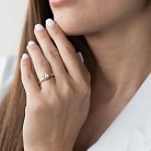 Помолвочное кольцо "Сердце" c фианитом 112215 от ювелирного магазина Оникс - 2