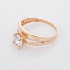 Золотое помолвочное кольцо (фианит) к04901 от ювелирного магазина Оникс - 2
