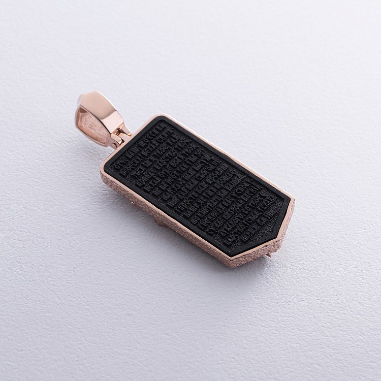 Золотий кулон "Український козак. Отче наш" (ебенове дерево) 1178к від ювелірного магазину Онікс - 3