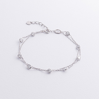 Серебряный браслет с фианитами 905-01593
