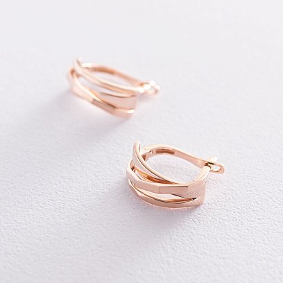Сережки з червоного золота с06272