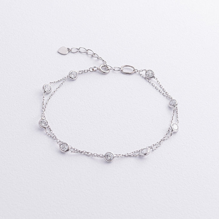 Серебряный браслет с фианитами 905-01593 от ювелирного магазина Оникс