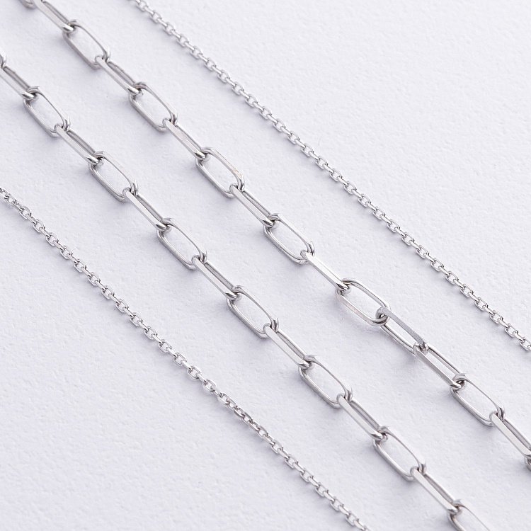 Двойное серебряное колье (фианит) 908-01591 от ювелирного магазина Оникс - 2