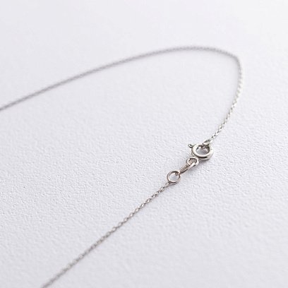 Кольє "Маленький коло" в білому золоті (0.7 см) кол01745 №4