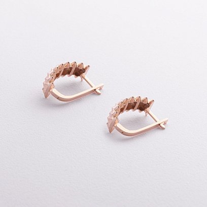 Сережки у червоному золоті с09401 №2