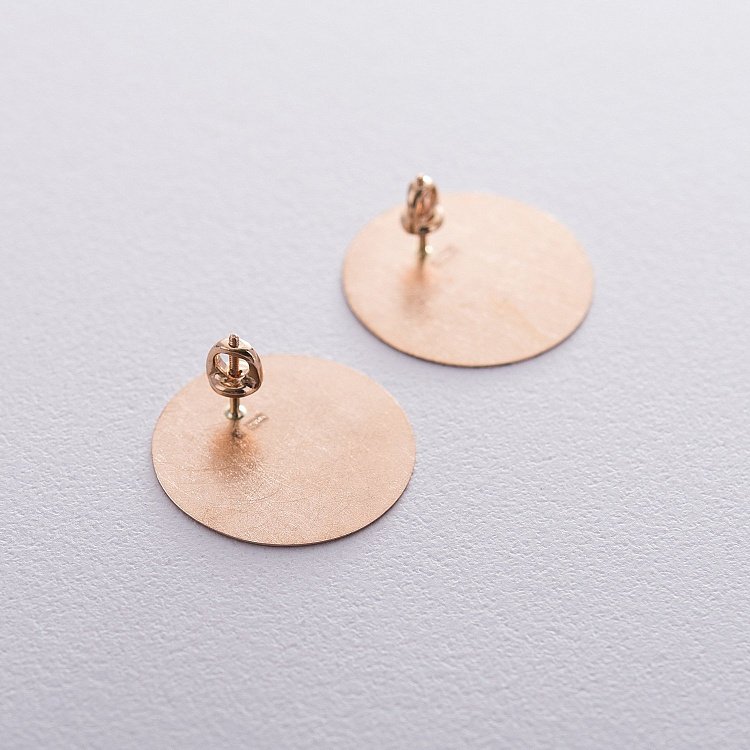 Сережки "Великі комети" в червоному золоті с06466 від ювелірного магазину Онікс - 3